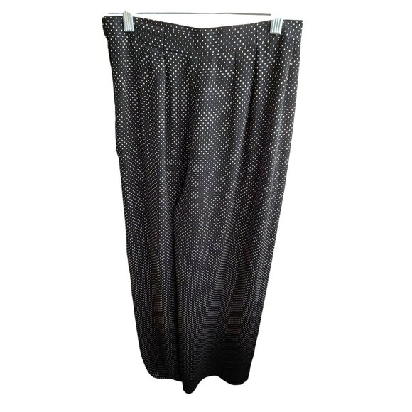 Chaus Womens Size 6 Black & Tan Polka Dot Polyester Pants Vintage HS159 - Picture 2 of 9